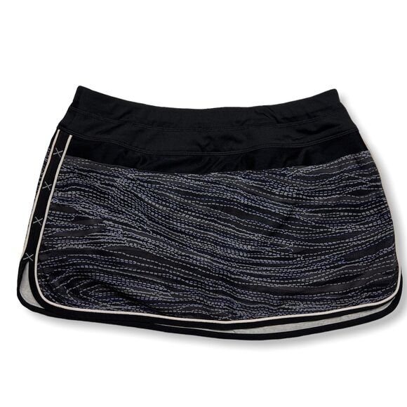 Athleta Ramp It Up Tennis Golf Skort SIZE 6 Black Gray Skirt with Liner Shorts - Picture 1 of 9